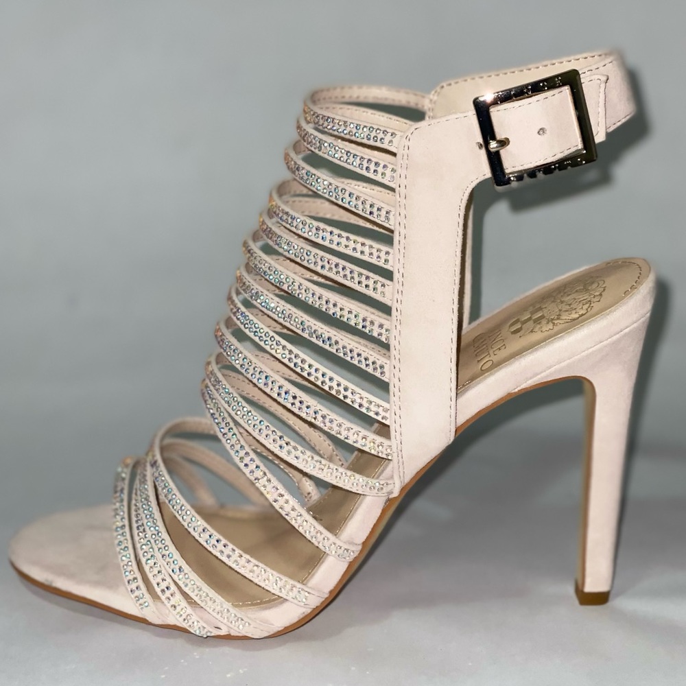 Vince Camuto Sand Dollar True Suede Kipper Embellished Strappy Sandal